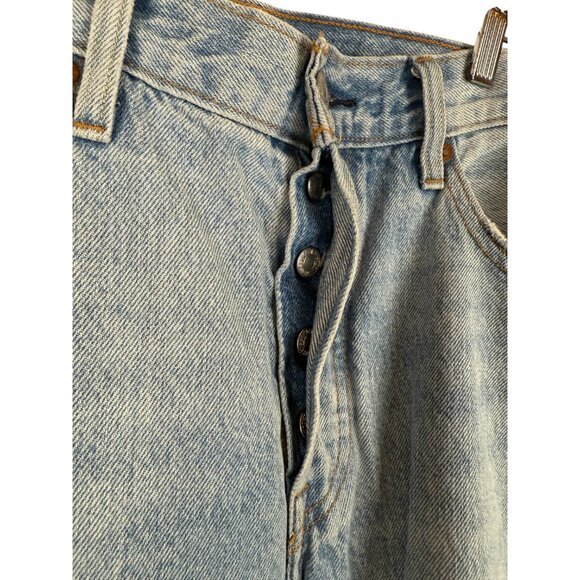 Levi 501 High Rise Light Washed Ripped Straight Jeans - 31 - Picture 3 of 5